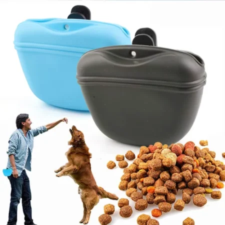 Pet Feeding Bag Outdoor Training Dog Food pocket portable Silicone Pet