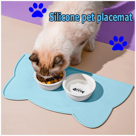 Silicone Pet Feeding Dog Cat Bowl Food Mat Non-Stick Waterproof Pet