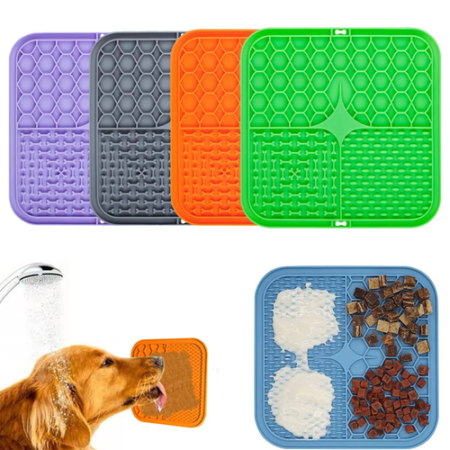 Pet Lick Silicone Mat for Dogs Pet Slow Food Plate Dog Bathing
